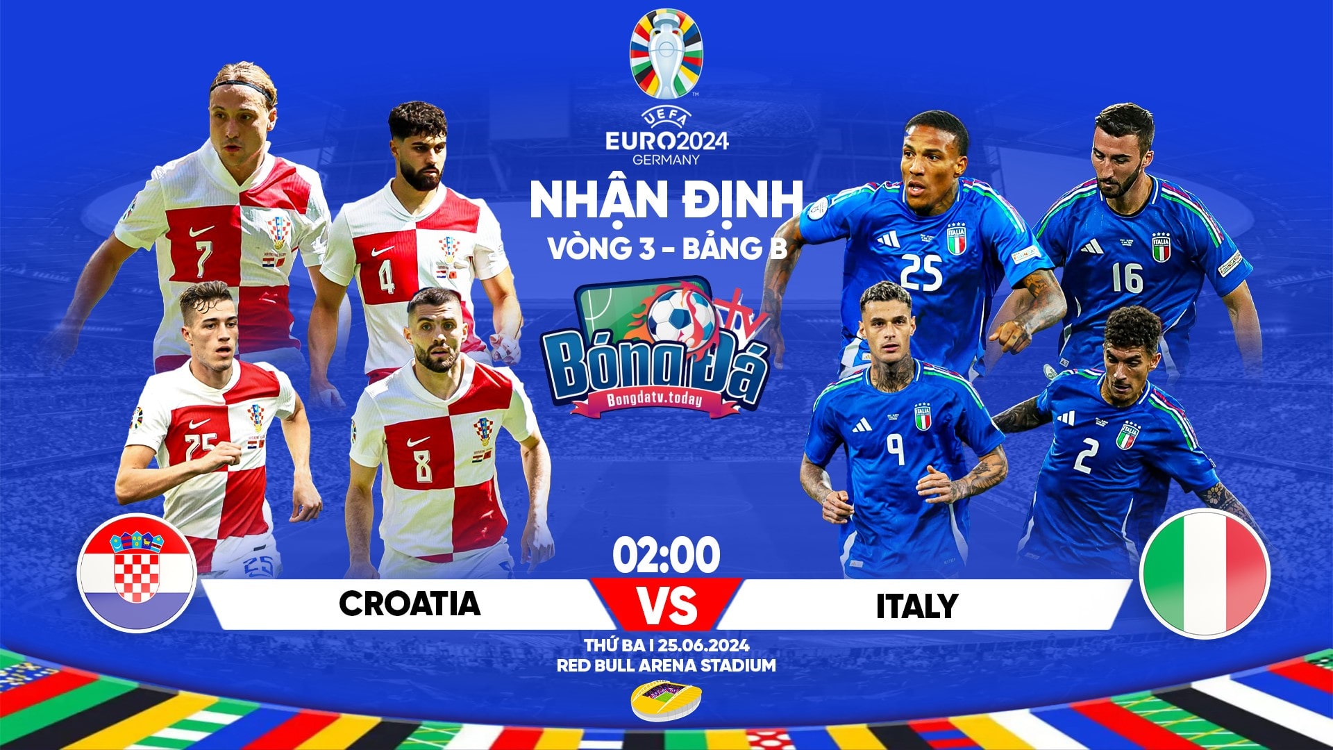 Nhận định Euro 2024 Croatia vs Italia 02h00 ngày 25/06